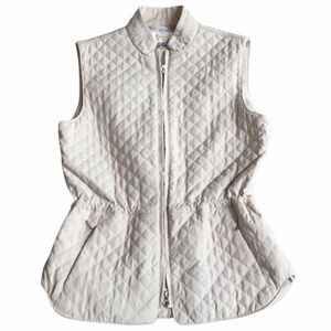 Talbots Petites Cream Quilted Vest Size P